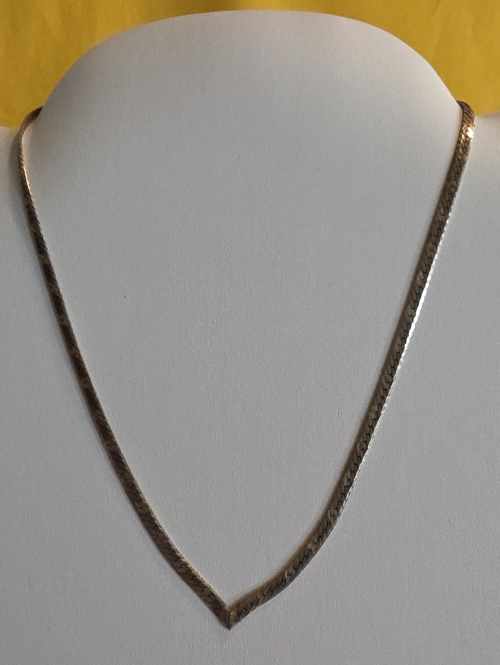Vintage 925 Silver V-Shaped Herringbone Necklace ▪︎ Marked 925 Italy 📿